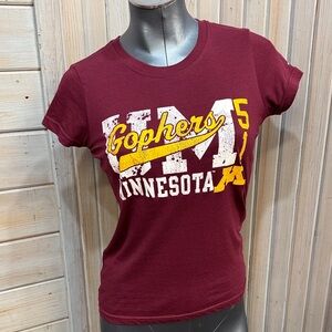 Russell Athletic Maroon and Yellow Graphic Tee